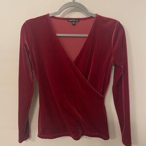 J.Crew Red Velvet Wrap Top ♥️♥️♥️